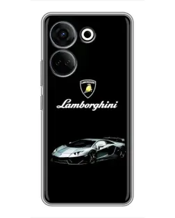 Чохол для TECNO Camon 20 Pro з картинкою «Логотип Lamborghini класика»