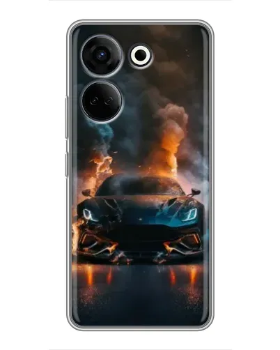Чохол для TECNO Camon 20 Pro з картинкою «Lamborghini димна естетика»