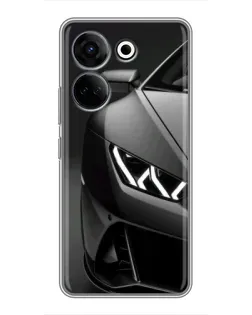 Чохол для TECNO Camon 20 Pro з картинкою «Lamborghini фари деталізація»