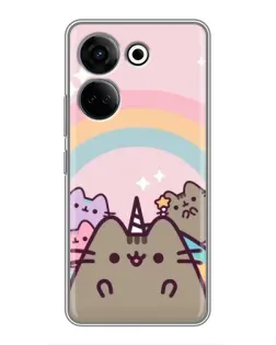 Чехол для TECNO Camon 20 Pro с картинкой «Единорог Pusheen»