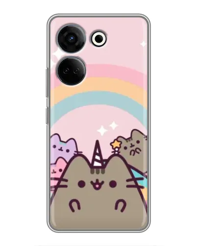Чехол для TECNO Camon 20 Pro с картинкой «Единорог Pusheen»