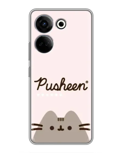 Чехол для TECNO Camon 20 Pro с картинкой «Pusheen логотип»