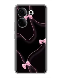 Чехол для TECNO Camon 20 Pro с картинкой «Розовые ленты»