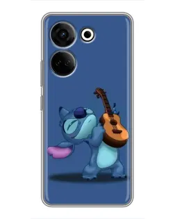 Чехол для TECNO Camon 20 Pro с картинкой «Стич с укулеле»