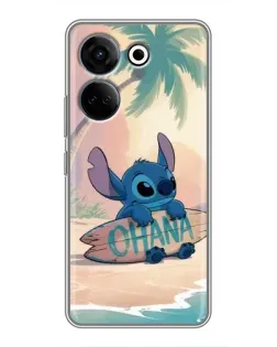 Чехол для TECNO Camon 20 Pro с картинкой «Стич на серфе»