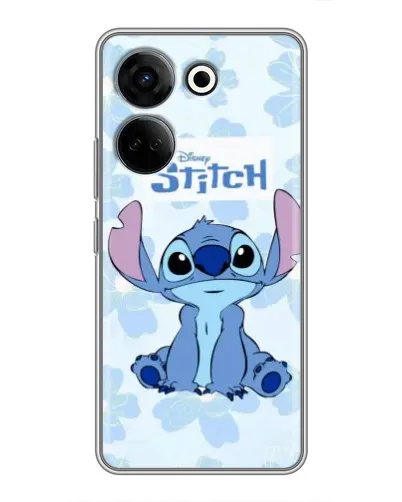 Чехол для TECNO Camon 20 Pro с картинкой «Stitch среди цветов» Чехол для TECNO Camon 20 Pro с картинкой «Stitch среди цветов»