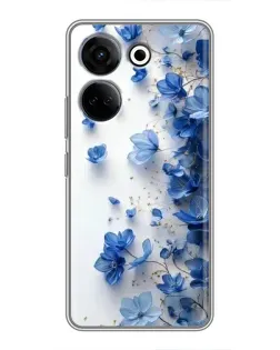 Чохол для TECNO Camon 20 Pro з картинкою «Блакитний квітковий каскад» Чохол для TECNO Camon 20 Pro з картинкою «Блакитний квітковий каскад»