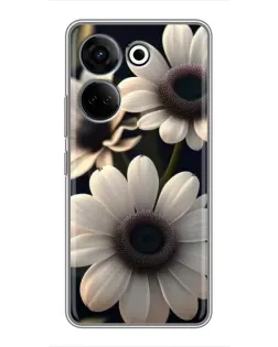 Чохол для TECNO Camon 20 Pro з картинкою «Білі маргаритки макро» Чохол для TECNO Camon 20 Pro з картинкою «Білі маргаритки макро»