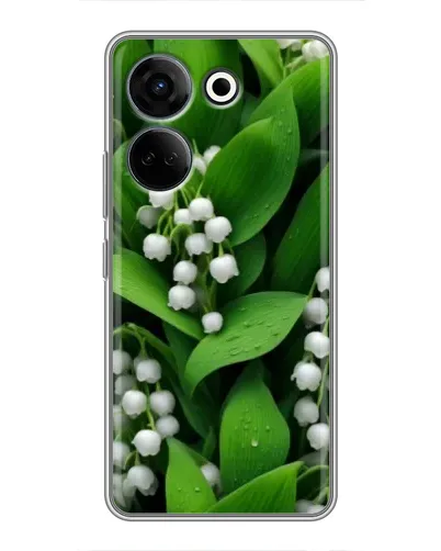 Чехол для TECNO Camon 20 Pro с картинкой «Ландыши в зелени»