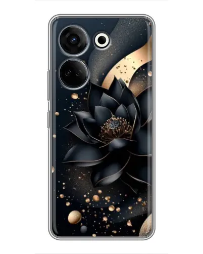 Чехол для TECNO Camon 20 Pro с картинкой «Черный лотос»