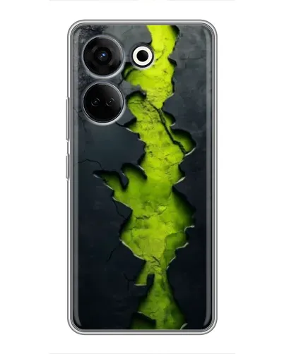 Чехол для TECNO Camon 20 Pro с картинкой «Салатовый разлом скалы» Чехол для TECNO Camon 20 Pro с картинкой «Салатовый разлом скалы»
