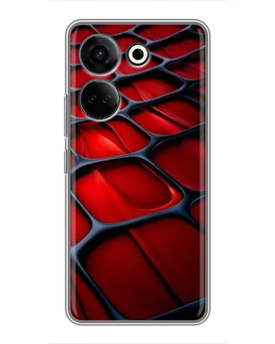 Чехол для TECNO Camon 20 Pro с картинкой «Красная глянцевая сетка» Чехол для TECNO Camon 20 Pro с картинкой «Красная глянцевая сетка»