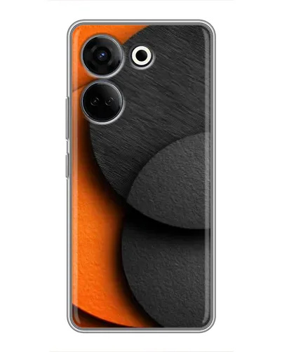 Чехол для TECNO Camon 20 Pro с картинкой «Геометрия оранжевых кругов» Чехол для TECNO Camon 20 Pro с картинкой «Геометрия оранжевых кругов»