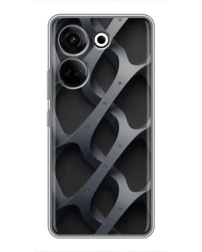 Чехол для TECNO Camon 20 Pro с картинкой «Объемное серое плетение» Чехол для TECNO Camon 20 Pro с картинкой «Объемное серое плетение»