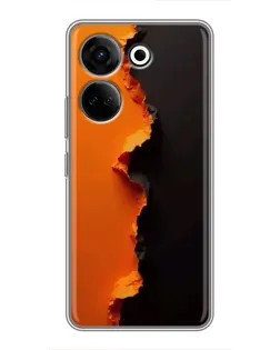 Чехол для TECNO Camon 20 Pro с картинкой «Оранжевый разлом»