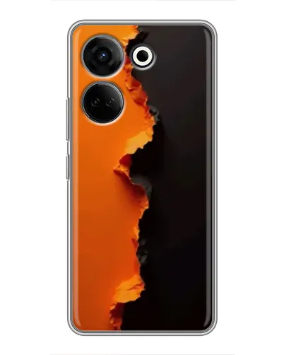 Чехол для TECNO Camon 20 Pro с картинкой «Оранжевый разлом» Чехол для TECNO Camon 20 Pro с картинкой «Оранжевый разлом»