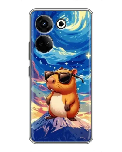 Чехол для TECNO Camon 20 Pro с картинкой «Капибара Ван Гога»