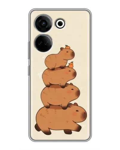 Чехол для TECNO Camon 20 Pro с картинкой «Башня из капибар»