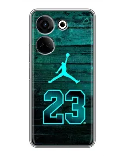 Чохол для TECNO Camon 20 з картинкою «Jordan Cyan 23»