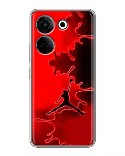 Чохол для TECNO Camon 20 з картинкою «Jordan Red Smoke»