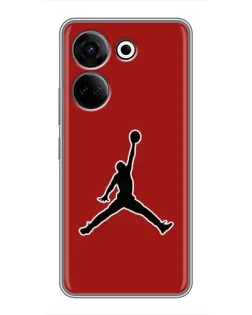 Чохол для TECNO Camon 20 з картинкою «Jordan Red Back»
