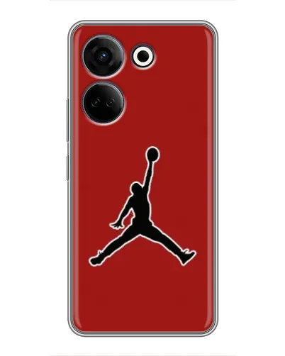 Чохол для TECNO Camon 20 з картинкою «Jordan Red Back»