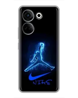 Чохол для TECNO Camon 20 з картинкою «Jordan Neon Blue»