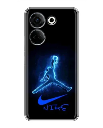 Чохол для TECNO Camon 20 з картинкою «Jordan Neon Blue»