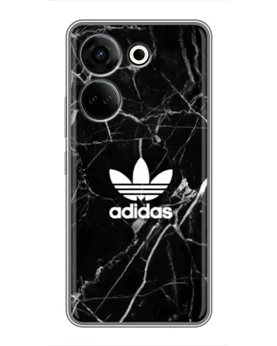 Чохол для TECNO Camon 20 з картинкою «Білий мармур Adidas»