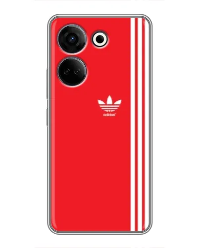 Чохол для TECNO Camon 20 з картинкою «Червоний мінімалізм Adidas»