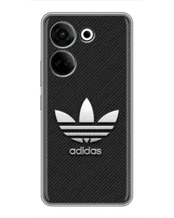 Чохол для TECNO Camon 20 з картинкою «Adidas Карбонова текстура»