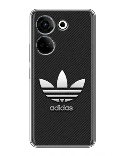 Чохол для TECNO Camon 20 з картинкою «Adidas Карбонова текстура»