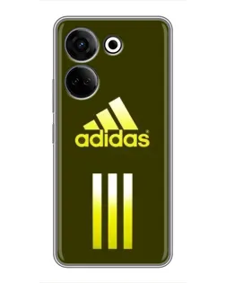 Чохол для TECNO Camon 20 з картинкою «Оливковий градієнт Adidas»