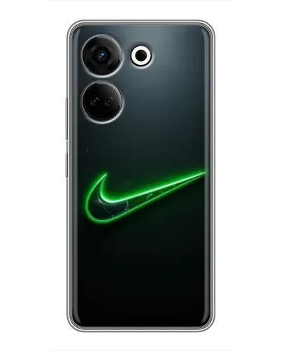 Чохол для TECNO Camon 20 з картинкою «Неоновий контур Nike»