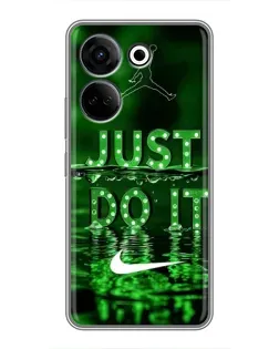 Чохол для TECNO Camon 20 з картинкою «Зелений неоновий Nike»