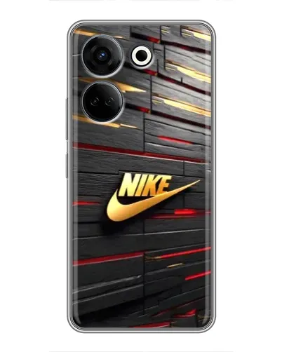 Чохол для TECNO Camon 20 з картинкою «Золотий Nike на металі»