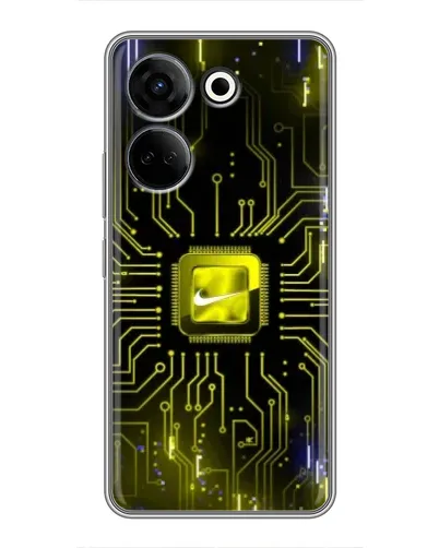 Чохол для TECNO Camon 20 з картинкою «Nike — золота іскра»
