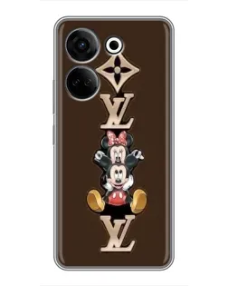 Чехол для TECNO Camon 20 с картинкой «LV и Микки Маус»