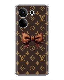 Чехол для TECNO Camon 20 с картинкой «LV с бантом»