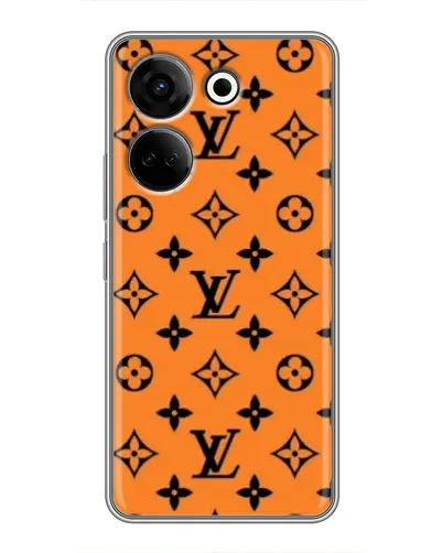 Чехол для TECNO Camon 20 с картинкой «Оранжевый стиль LV»