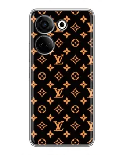 Чехол для TECNO Camon 20 с картинкой «Золотая монограмма LV»