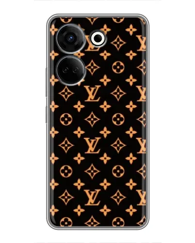 Чехол для TECNO Camon 20 с картинкой «Золотая монограмма LV»