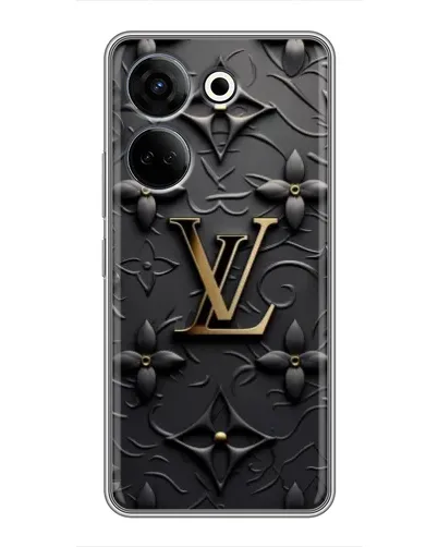 Чехол для TECNO Camon 20 с картинкой «Кожаная текстура LV»