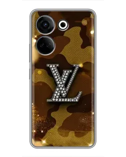 Чехол для TECNO Camon 20 с картинкой «Камуфляжный Louis Vuitton»