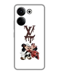 Чехол для TECNO Camon 20 с картинкой «LV и Микки Маус»