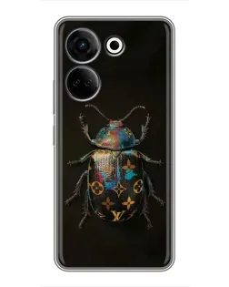 Чехол для TECNO Camon 20 с картинкой «LV — мраморный принт»
