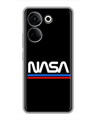 Чехол для TECNO Camon 20 с картинкой «NASA — классика Red Blue» Чехол для TECNO Camon 20 с картинкой «NASA — классика Red Blue»