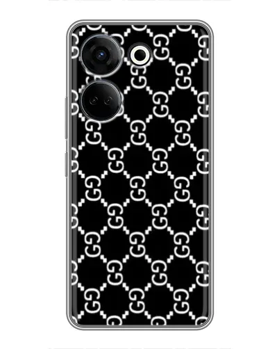 Чехол для TECNO Camon 20 с картинкой «Gucci — сетчатый паттерн»