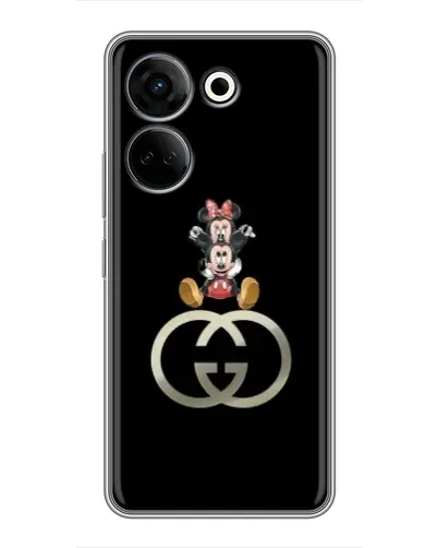 Чехол для TECNO Camon 20 с картинкой «Минни Маус на лого»