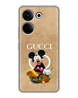 Чехол для TECNO Camon 20 с картинкой «Микки Маус Gucci — крафт»